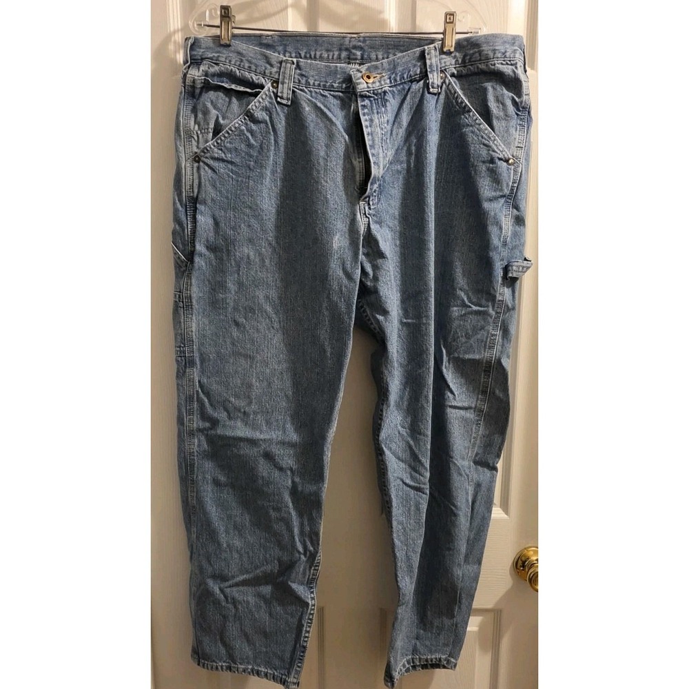 Lee Carpenter Dungarees Jeans 2887928 Stone 40x30 Loose Fit Hammer Loop Workwear